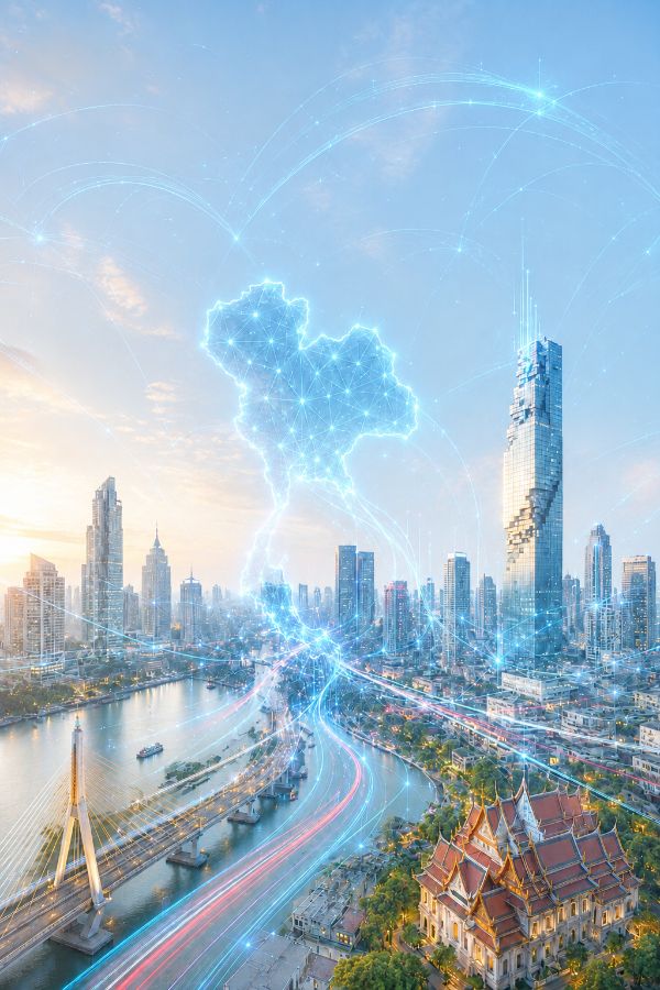 Thailand AI network cityscape