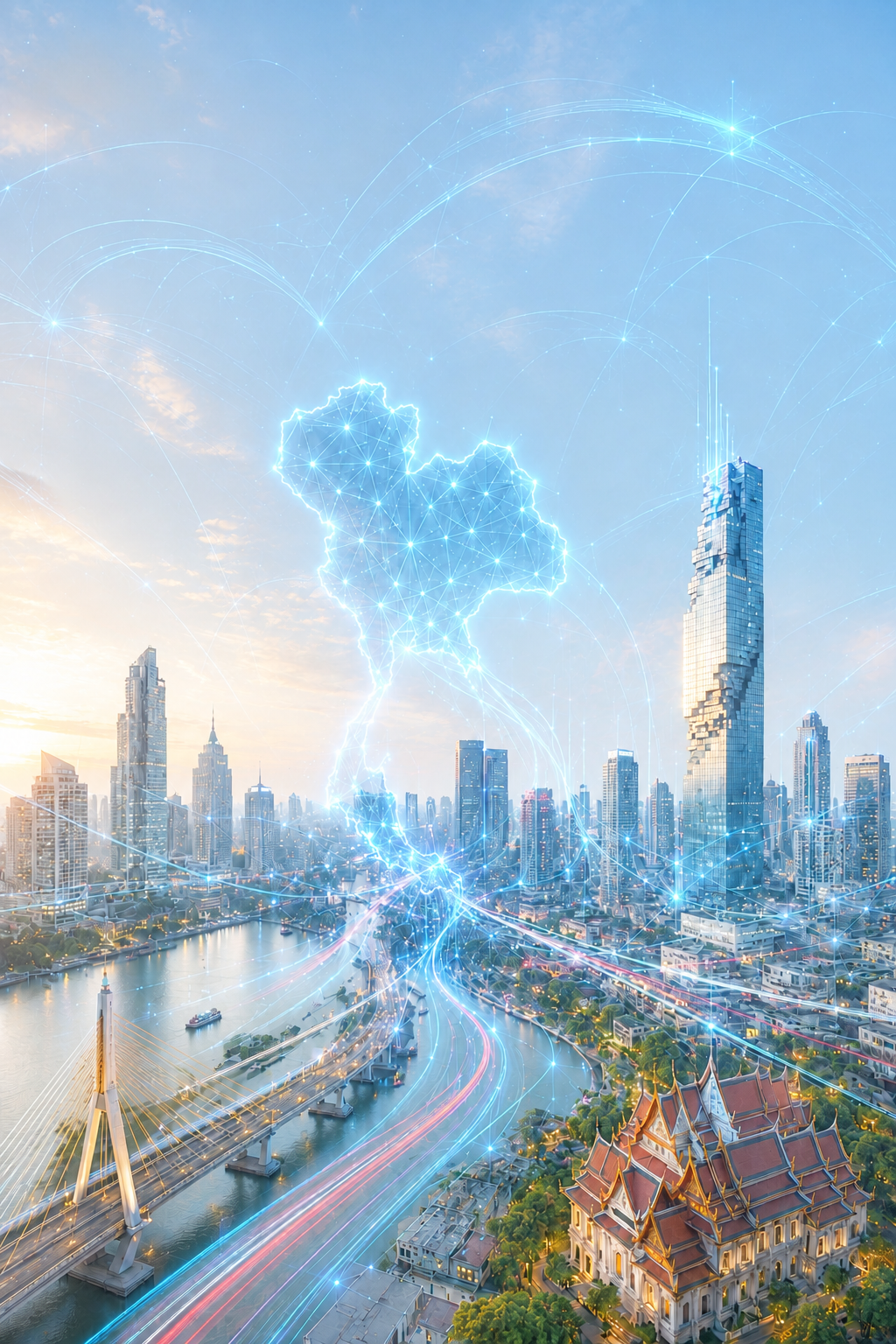 Thailand AI network cityscape